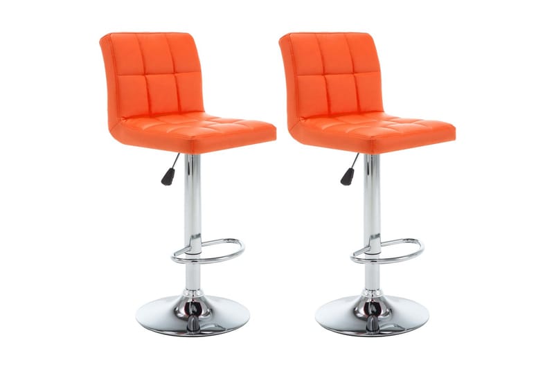 Barstolar 2 st orange konstläder - Orange - Möbler - Matplats - Barmöbler - Barstolar