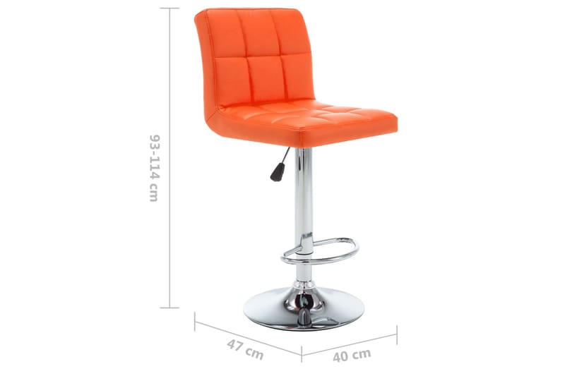 Barstolar 2 st orange konstläder - Orange - Möbler - Matplats - Barmöbler - Barstolar