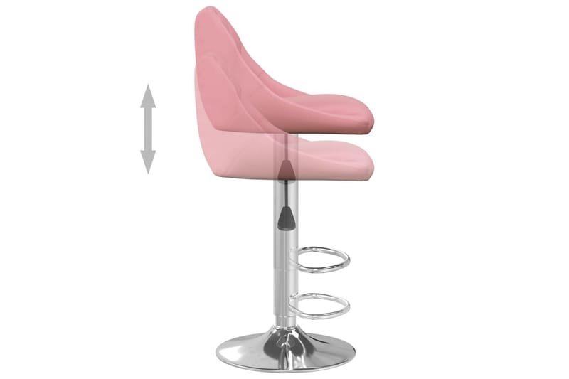 Barstolar 2 st rosa sammet - Rosa - Möbler - Matplats - Barmöbler - Barstolar