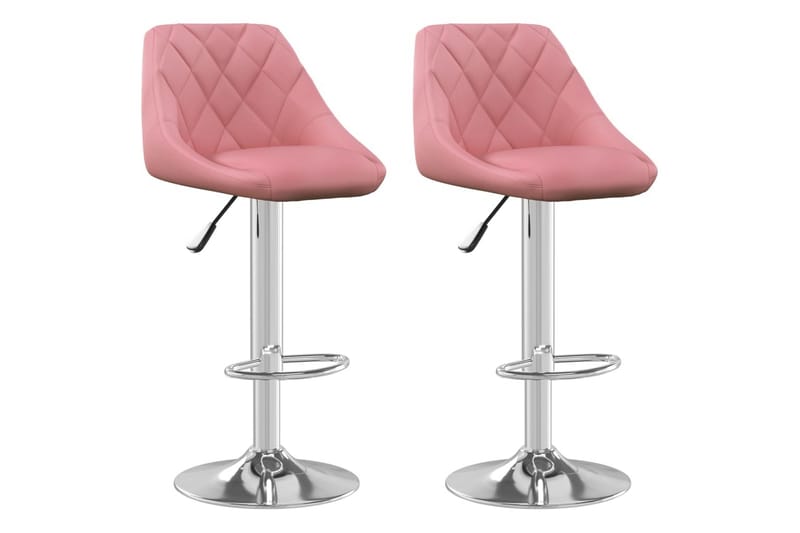 Barstolar 2 st rosa sammet - Rosa - Möbler - Matplats - Barmöbler - Barstolar
