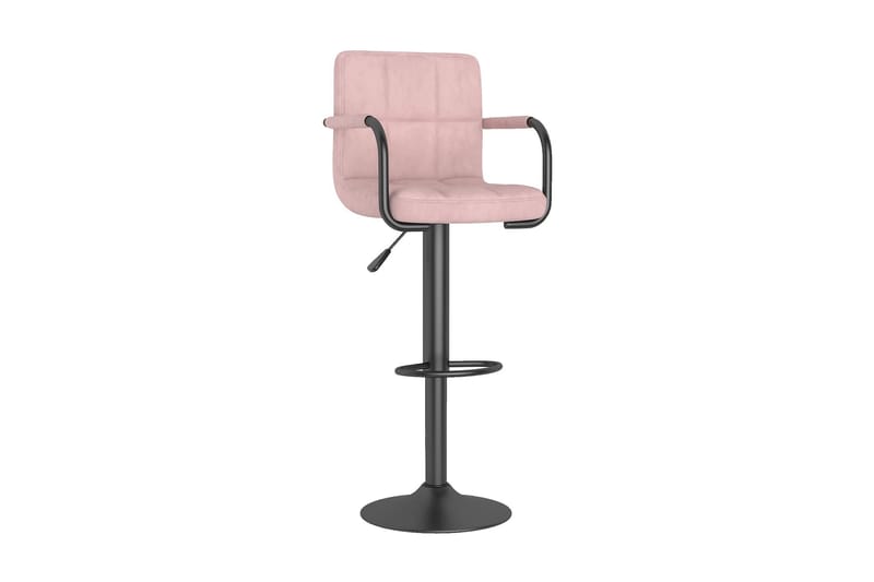 Barstolar 2 st rosa sammet - Rosa - Möbler - Matplats - Barmöbler - Barstolar
