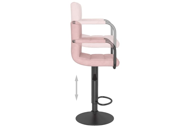 Barstolar 2 st rosa sammet - Rosa - Möbler - Matplats - Barmöbler - Barstolar