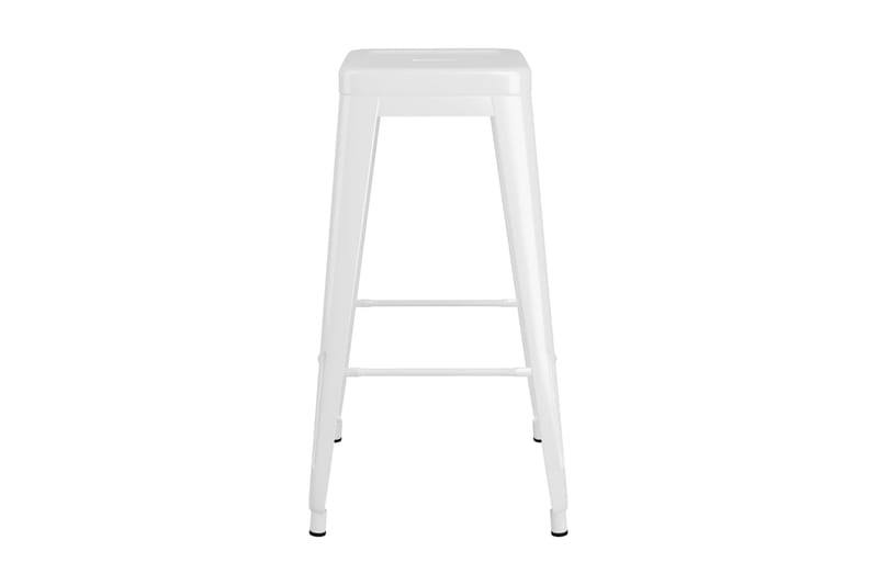 Barstolar 2 st stapelbara vit metall - Vit - Möbler - Matplats - Barmöbler - Barstolar