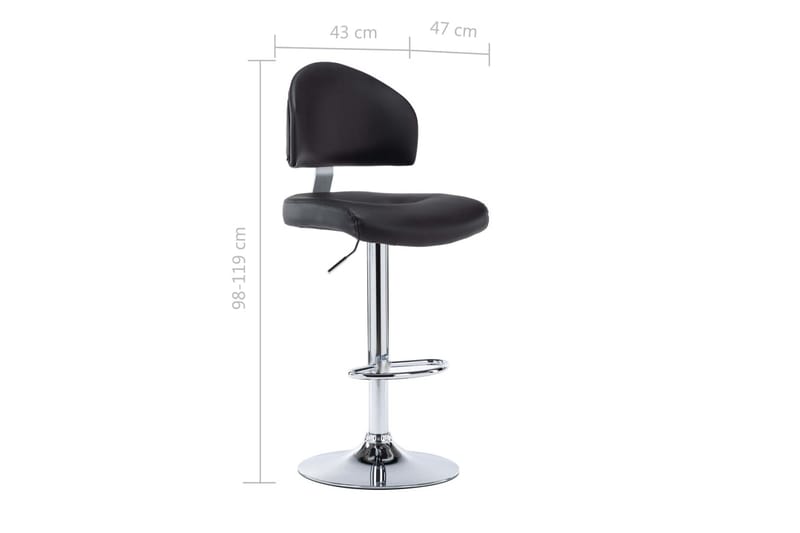 Barstolar 2 st svart konstläder - Svart - Möbler - Matplats - Barmöbler - Barstolar