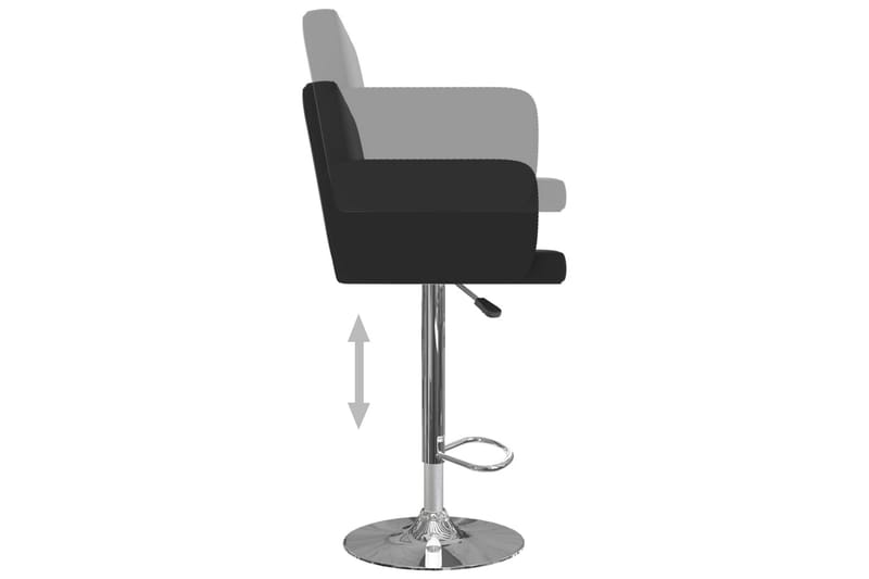 Barstolar 2 st svart konstläder - Svart - Möbler - Matplats - Barmöbler - Barstolar