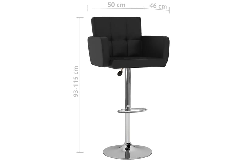 Barstolar 2 st svart konstläder - Svart - Möbler - Matplats - Barmöbler - Barstolar