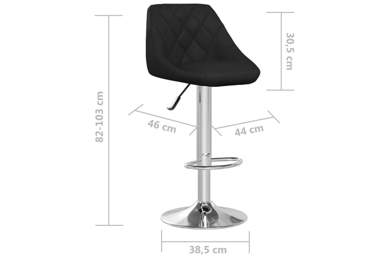 Barstolar 2 st svart konstläder - Svart - Möbler - Matplats - Barmöbler - Barstolar
