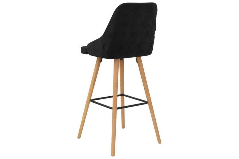 Barstolar 2 st svart sammet - Svart - Möbler - Matplats - Barmöbler - Barstolar