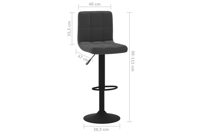 Barstolar 2 st svart sammet - Svart - Möbler - Matplats - Barmöbler - Barstolar