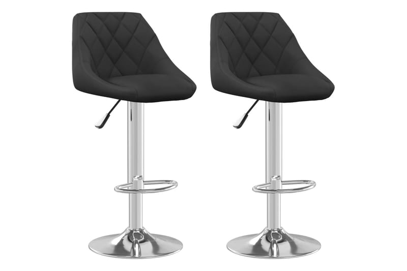 Barstolar 2 st svart sammet - Svart - Möbler - Matplats - Barmöbler - Barstolar