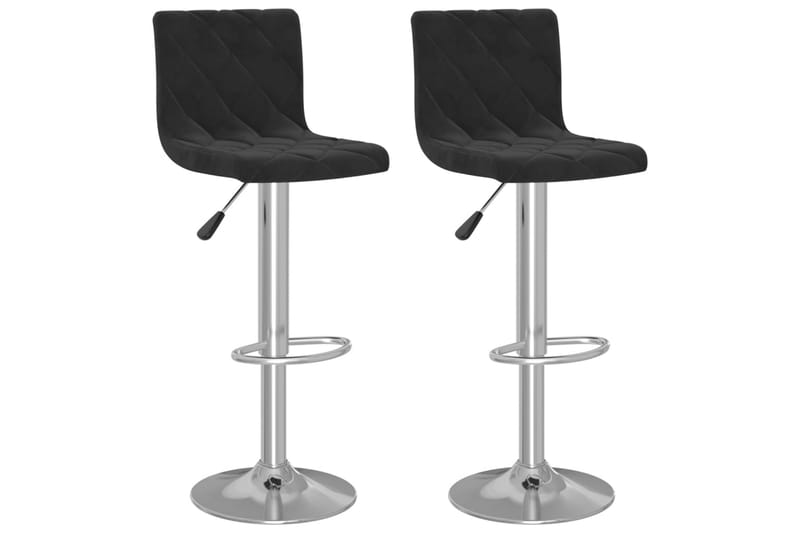 Barstolar 2 st svart sammet - Svart - Möbler - Matplats - Barmöbler - Barstolar