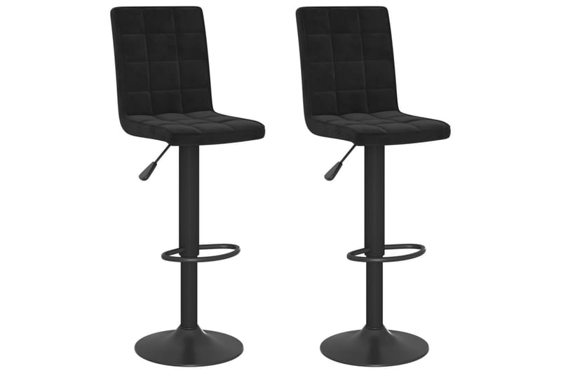 Barstolar 2 st svart sammet - Svart - Möbler - Matplats - Barmöbler - Barstolar