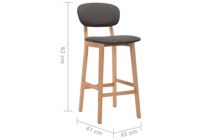 Barstolar 2 st taupe tyg - Brun - Möbler - Matplats - Barmöbler - Barstolar