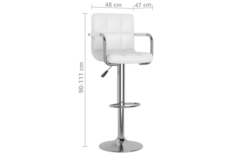 Barstolar 2 st vit konstläder - Vit - Möbler - Matplats - Barmöbler - Barstolar