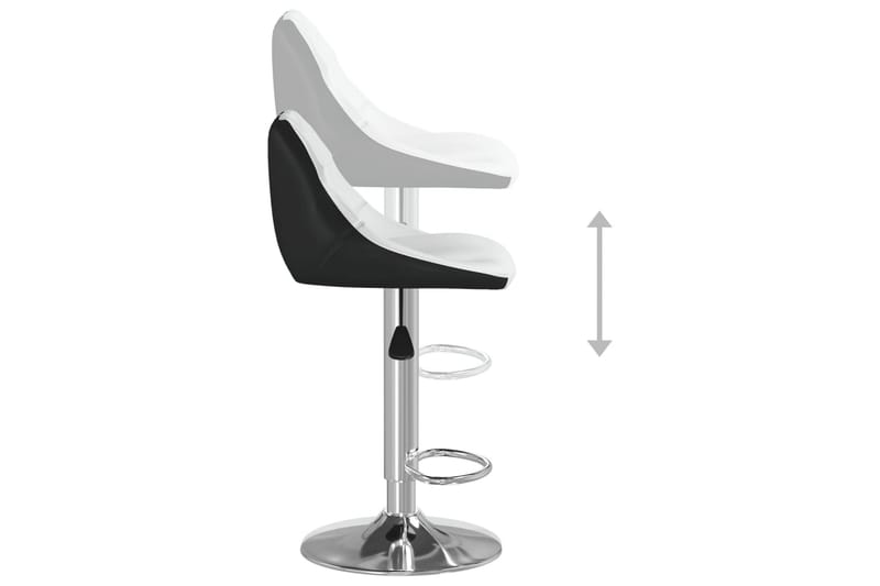 Barstolar 2 st vit och svart konstläder - Svart - Möbler - Matplats - Barmöbler - Barstolar