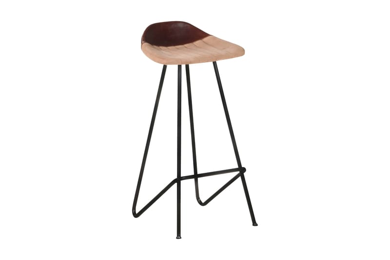 Barstolar 4 st brun äkta skinn - Brun - Möbler - Matplats - Barmöbler - Barstolar