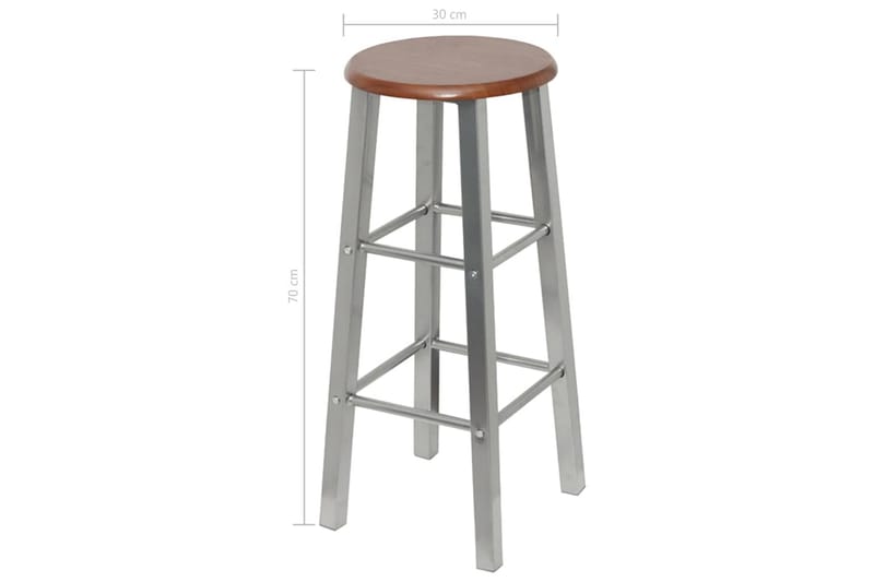 Barstolar 4 st silver och brun MDF - Brun - Möbler - Matplats - Barmöbler - Barstolar