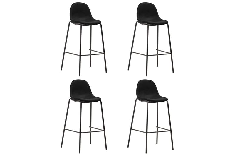 Barstolar 4 st svart tyg - Svart - Möbler - Matplats - Barmöbler - Barstolar