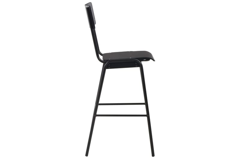 Barstolar 6 st svart massiv plywood stål - Svart - Möbler - Matplats - Barmöbler - Barstolar
