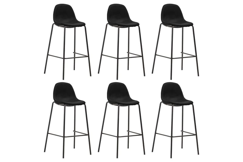 Barstolar 6 st svart tyg - Svart - Möbler - Matplats - Barmöbler - Barstolar