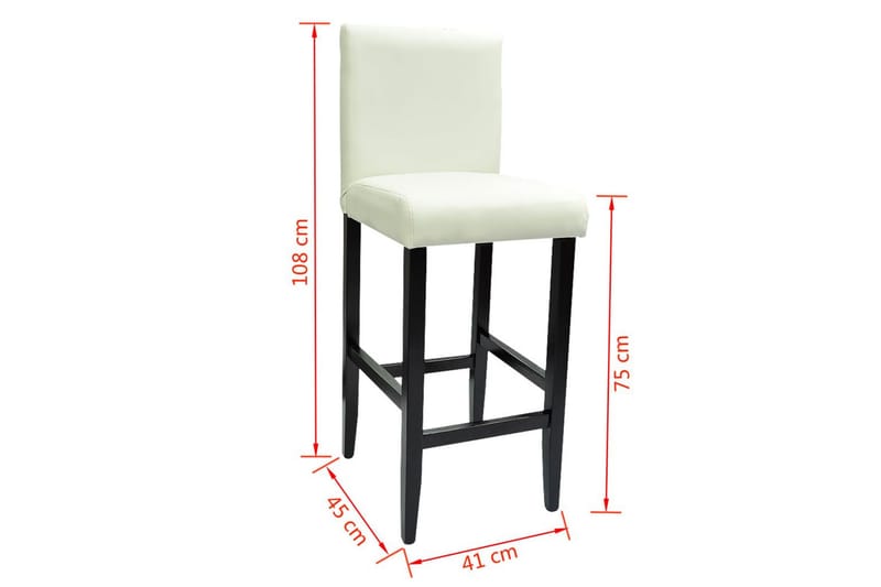 Barstolar 6 st vit konstläder - Vit - Möbler - Matplats - Barmöbler - Barstolar