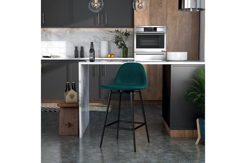 Calvin Barstol Grön/Sammet - Dorel Home - Möbler - Matplats - Barmöbler - Barstolar