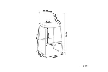 Franks Barstol 46 cm - Grå - Möbler - Matplats - Barmöbler - Barstolar