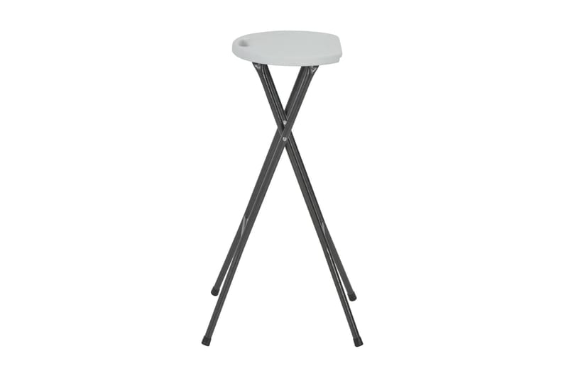 Hopfällbara barstolar 2 st HDPE och stål vit - Vit - Möbler - Matplats - Barmöbler - Barstolar