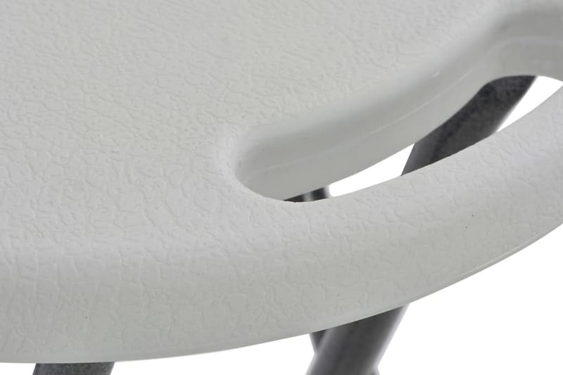 Hopfällbara barstolar 2 st HDPE och stål vit - Vit - Möbler - Matplats - Barmöbler - Barstolar