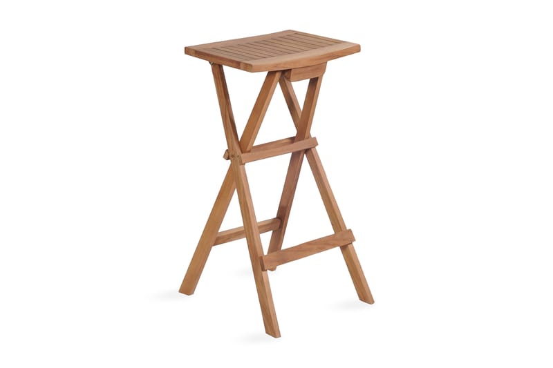 Hopfällbara barstolar 2 st massiv teak - Brun - Möbler - Matplats - Barmöbler - Barstolar