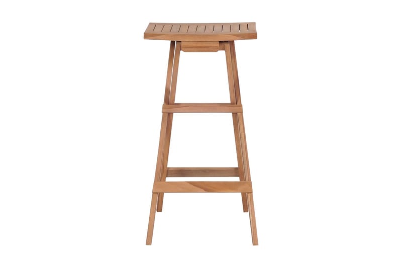 Hopfällbara barstolar 2 st massiv teak - Brun - Möbler - Matplats - Barmöbler - Barstolar