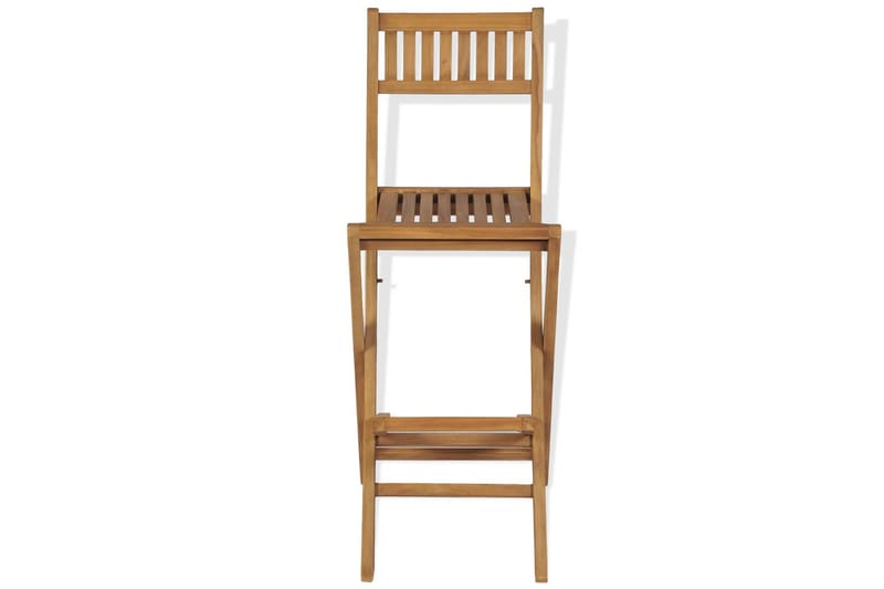 Hopfällbara barstolar 2 st massiv teak - Brun - Möbler - Matplats - Barmöbler - Barstolar