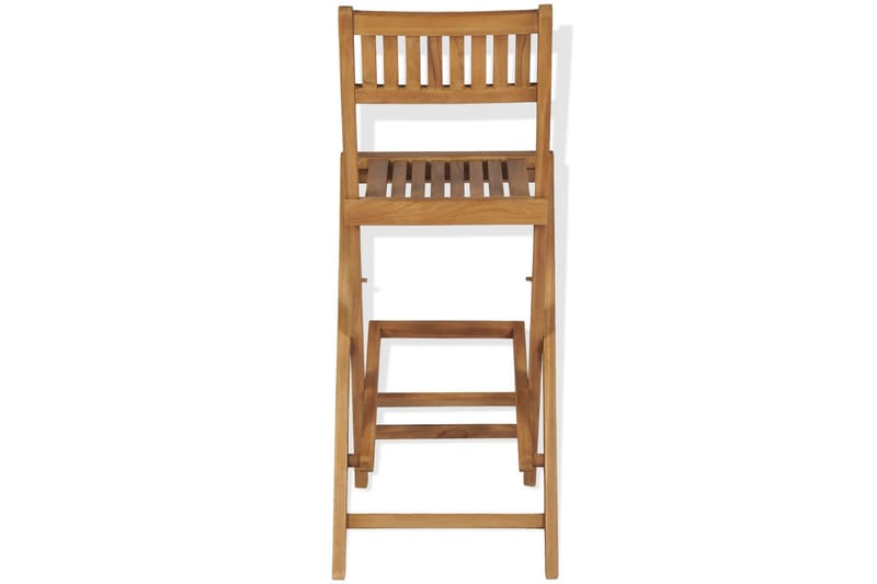 Hopfällbara barstolar 2 st massiv teak - Brun - Möbler - Matplats - Barmöbler - Barstolar