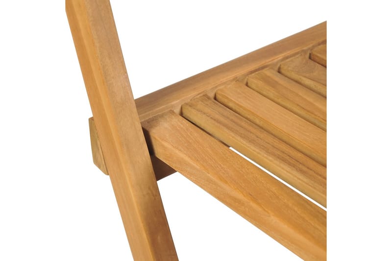 Hopfällbara barstolar 2 st massiv teak - Brun - Möbler - Matplats - Barmöbler - Barstolar