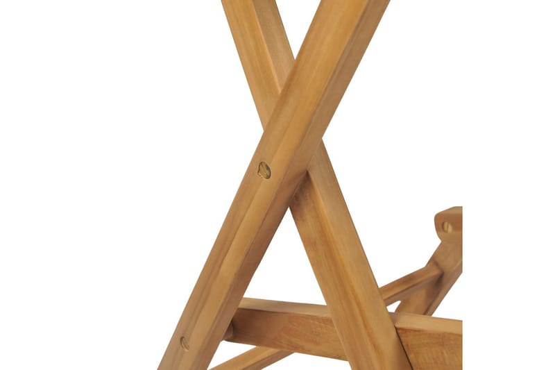 Hopfällbara barstolar 2 st massiv teak - Brun - Möbler - Matplats - Barmöbler - Barstolar
