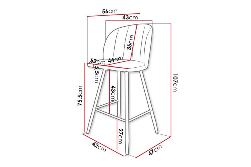 Kintore Barstol - Svart - Möbler - Matplats - Barmöbler - Barstolar