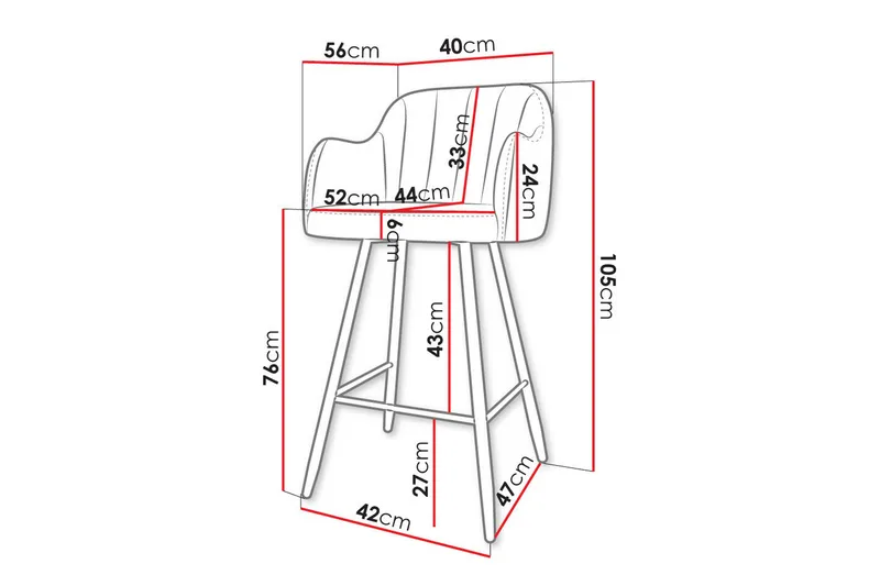 Kintore Barstol - Svart - Möbler - Matplats - Barmöbler - Barstolar