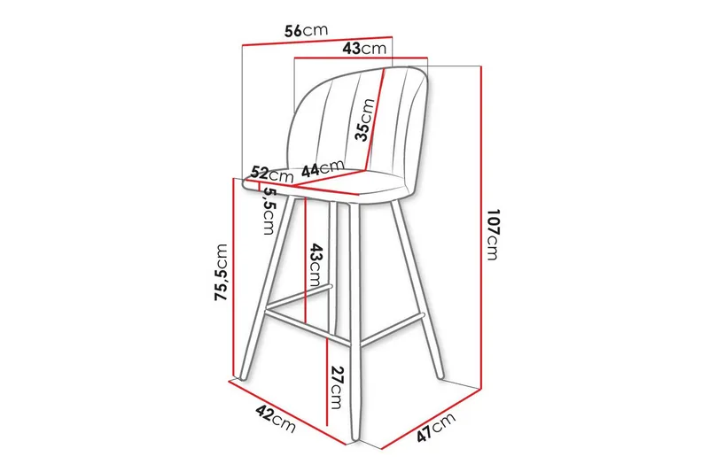 Kintore Barstol - Svart - Möbler - Matplats - Barmöbler - Barstolar