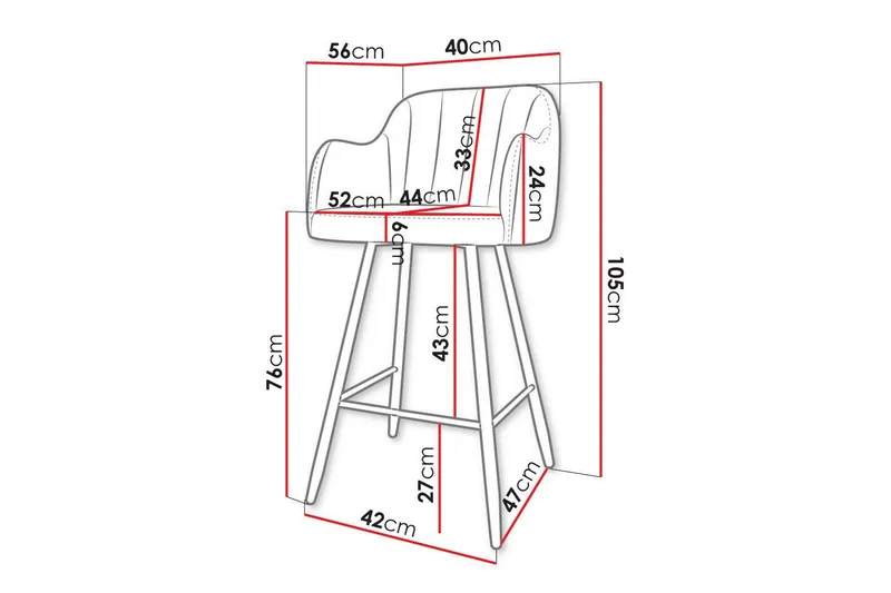 Kintore Barstol - Svart - Möbler - Matplats - Barmöbler - Barstolar