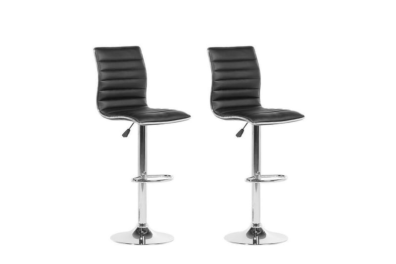 LITTAU Barstol 2-pack Konstläder/Svart - Möbler - Matplats - Barmöbler - Barstolar