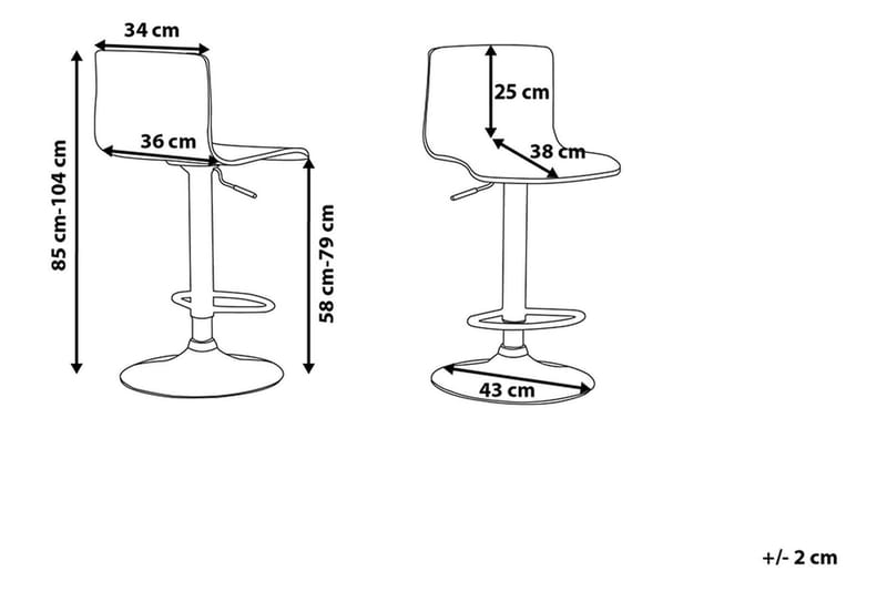 Lucca Barstol 42 cm - Vit - Möbler - Matplats - Barmöbler - Barstolar