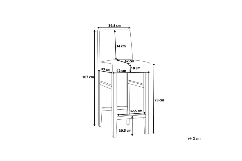 MADISON Barstol 2 st 42 cm - Möbler - Matplats - Barmöbler - Barstolar