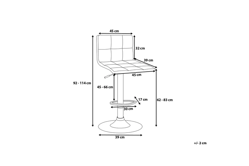 Marion Barstol 45 cm - Beige - Möbler - Matplats - Barmöbler - Barstolar