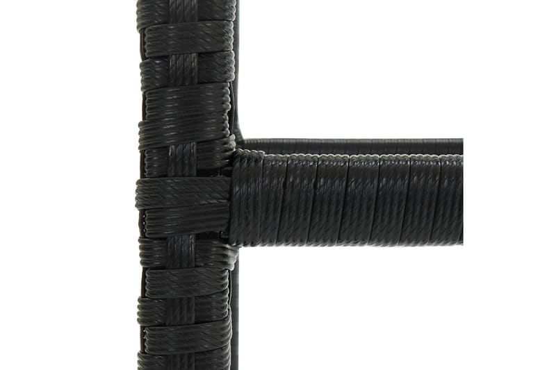 Barstolar med dynor 3 st svart konstrotting - Svart - Barstolar