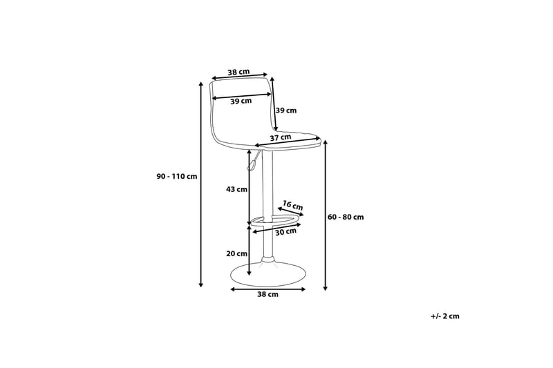 Orlando Barstol 39 cm 2-pack - Svart - Möbler - Matplats - Barmöbler - Barstolar