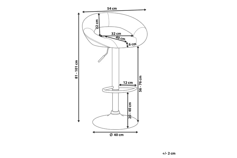 Peoria Barstol 40 cm - Silver - Möbler - Matplats - Barmöbler - Barstolar