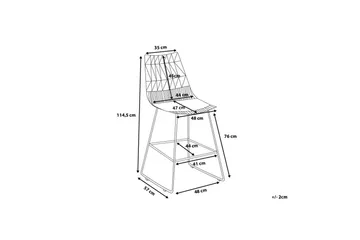 Preston Barstol 48 cm - Svart - Möbler - Matplats - Barmöbler - Barstolar