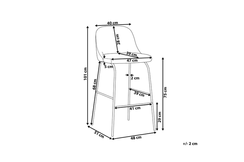 PROVESANO Barstol 2-pack Rosa - Möbler - Matplats - Barmöbler - Barstolar