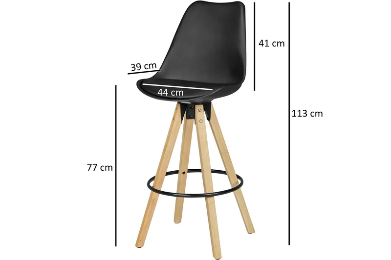 Sarkbank Barstolar 2-pack - Svart/Brun - Möbler - Matplats - Barmöbler - Barstolar