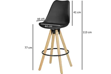 Sarkbank Barstolar 2-pack - Svart/Brun - Möbler - Matplats - Barmöbler - Barstolar